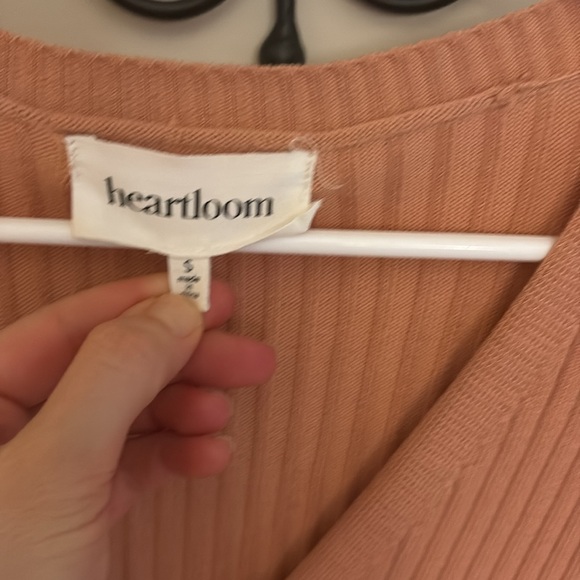 Ribbed V-Neck Button-Down Size small  Duster - Rust - Picture 2 of 4